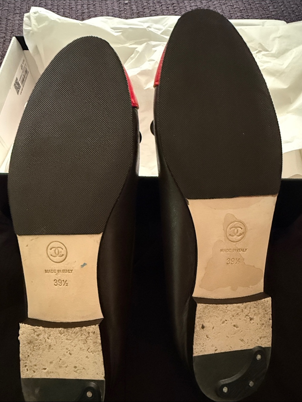 CHANEL Brown/red ballet flat - Picture 2 of 8